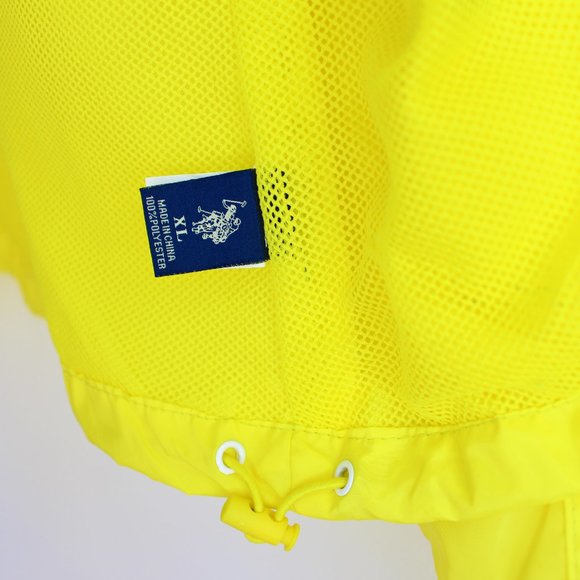 NWOT U.S. Polo Assn. Hooded Yellow Rain Jacket - Picture 9 of 10